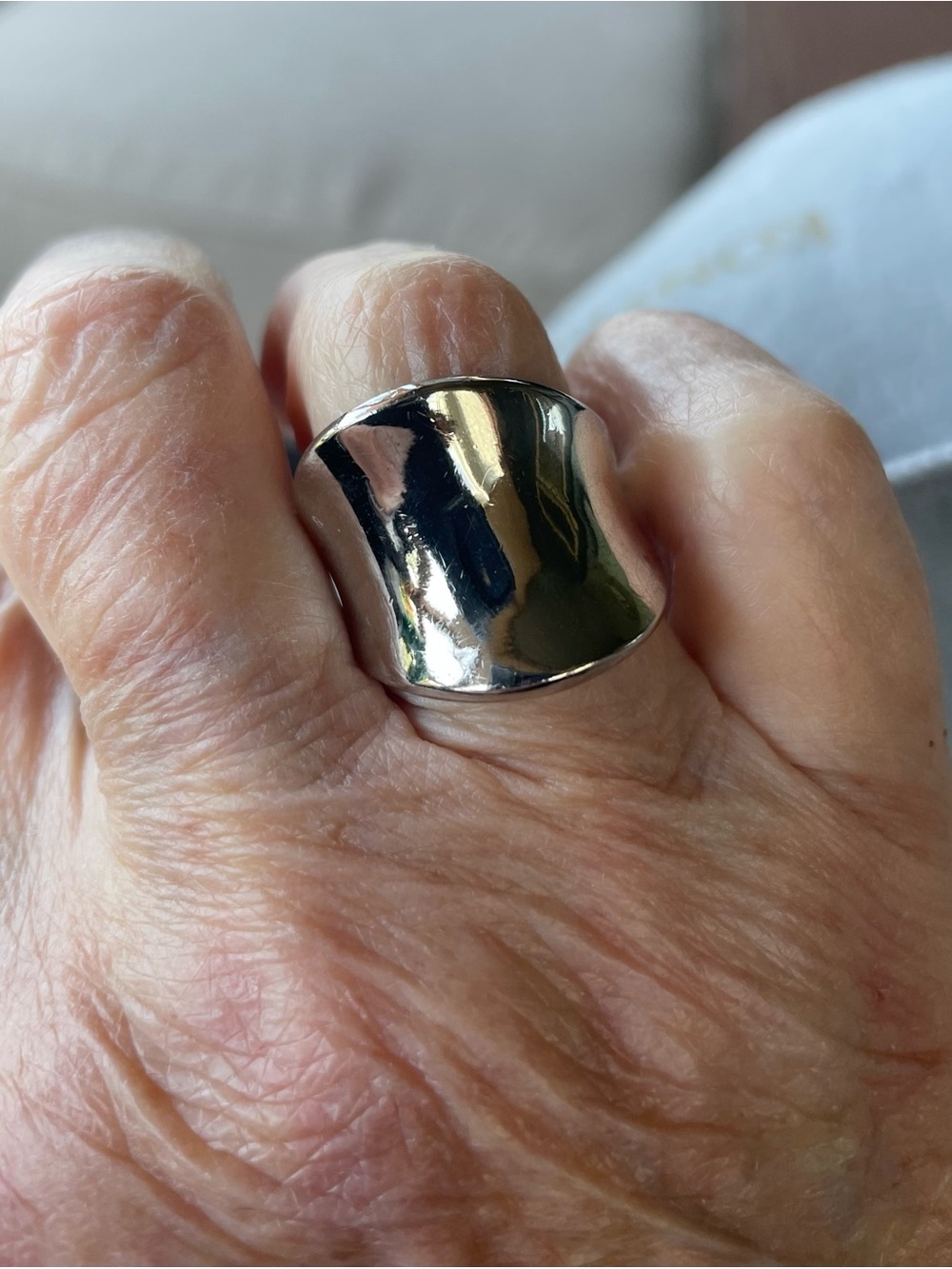 Wide Dome Silver Statement Ring